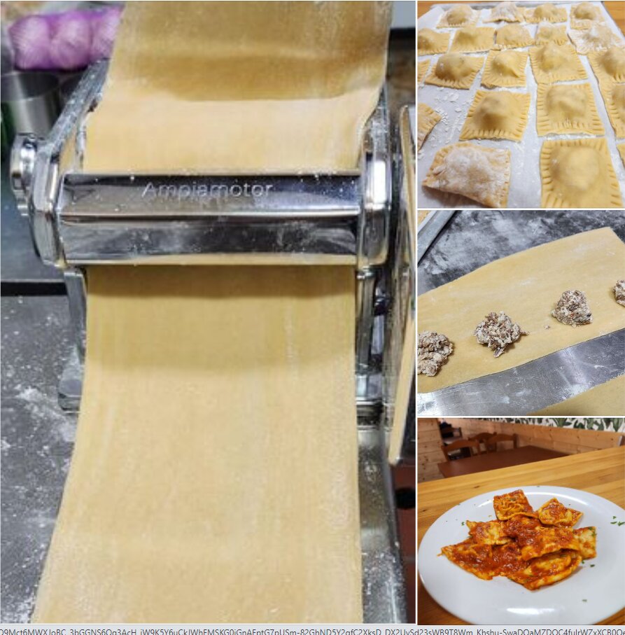 Fettuccine caseros con carne